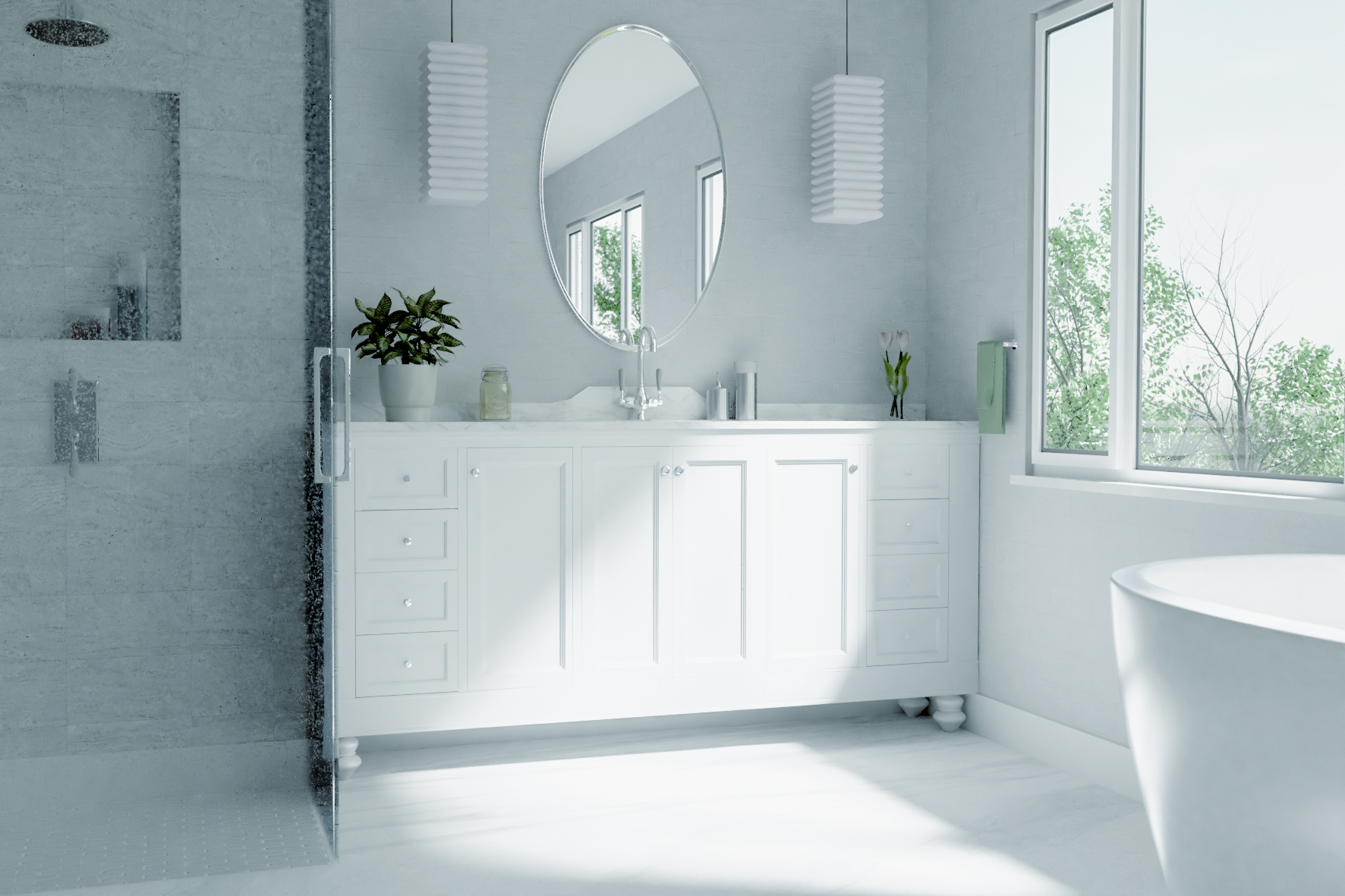 interior bathroom 3d blender