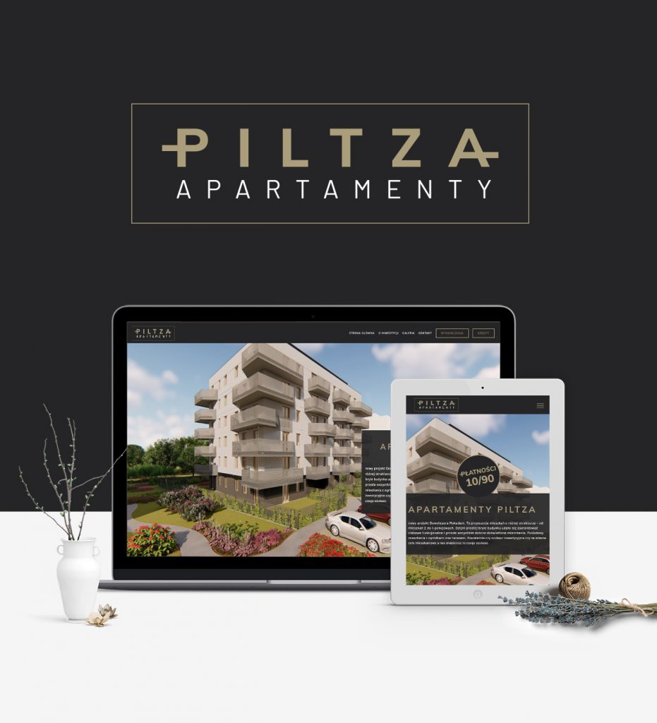 apartamenty piltza website logo Mateusz Jedynak graphic designer